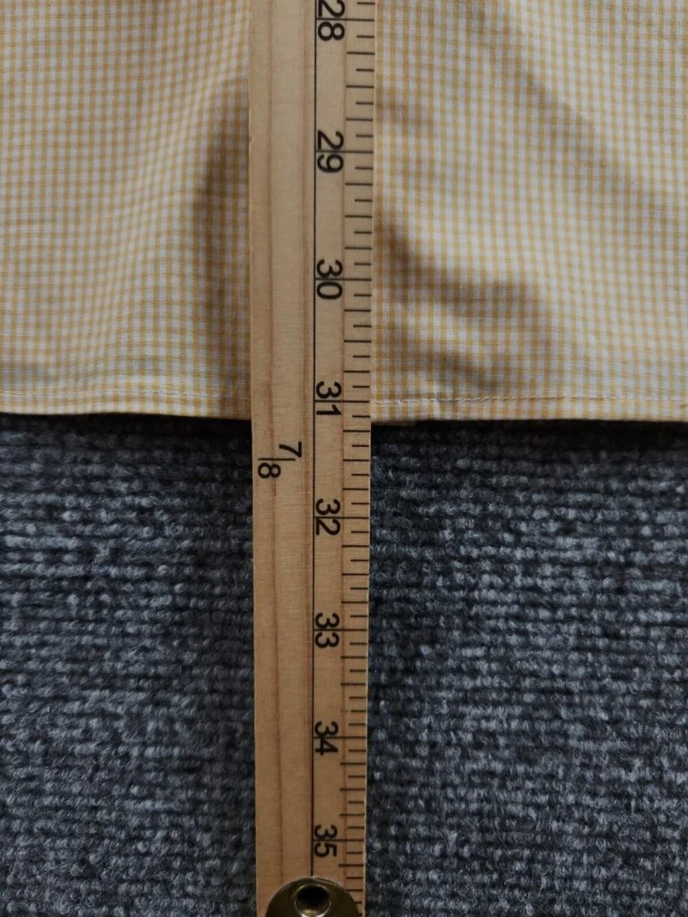 NWT Banana Republic Long Sleeve Button Up Shirt Yellow Check Medium Slim Men